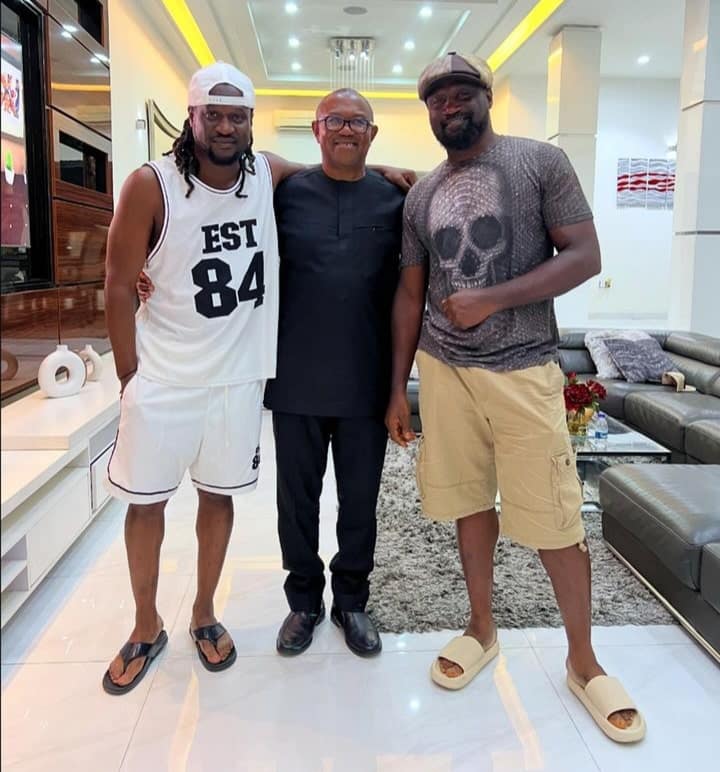 Peter Obi pays visit to Paul and Jude Okoye